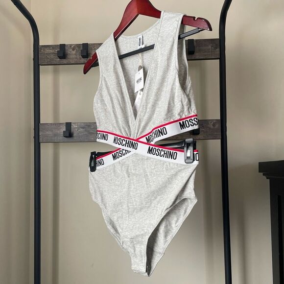 🔥MOSCHINO🔥 WOMAN'S GREY BODYSUIT sexy, sexy, sexy - SIZE LARGE *NWT - Picture 12 of 15
